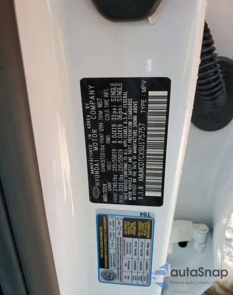 2025 Genesis Gv70 Base from USA, damaged, VIN KMUMCDTCXSU175757